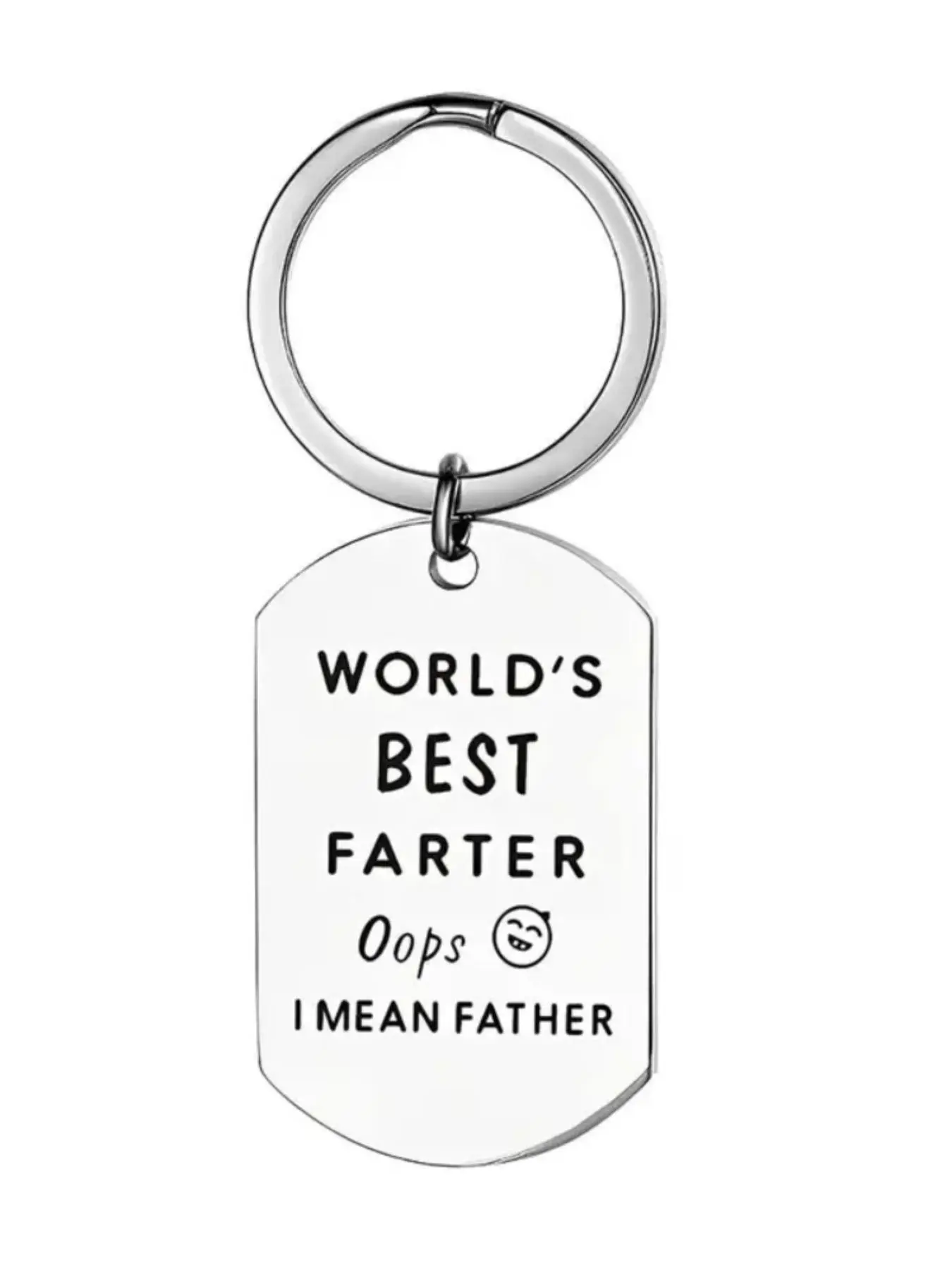 2024 Summer Letter Pattern Slogan Metal 2Pcs Key Chains for Women & Men, Stainless Steel Rectangular Design Keychain for Car Keys, Keychain Accessories