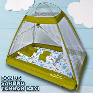 Kasur Bayi 1 Set Kelambu Lengkap Tempat Tidur Bayi Bonus Sarung Tangan Bayi Terbaru guling bantal