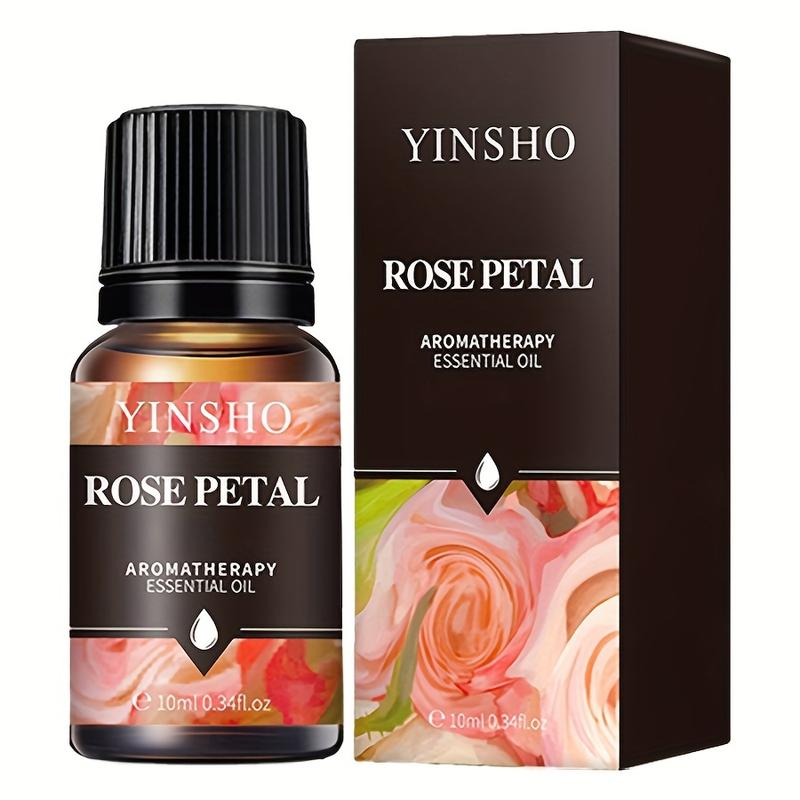Product Introduction of Yinsho Aromatherapy Essential Oil Kit-0.34 Oz Pure Rose, Lavender, Jasmine Flower, and 0.34 Oz Natural Spring Rose Mint Mixture, Suitable for Massage, Skin Care, Relaxation-Body, Face, Hair, Eyelash Care Body Care Comfort Cosmetic 8