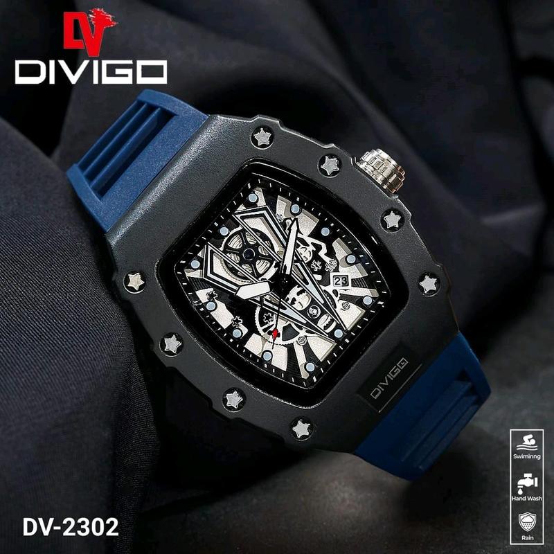 Product Introduction of jam tangan pria divigo dv 2302 analog sport strab rubber tabggal aktif Analog 4