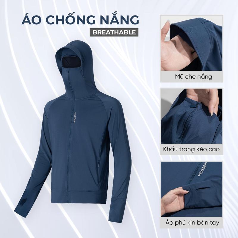 Áo Chống Nắng Nam nữ, Chất Vải Thun Lạnh, Chống Tia UV, Thoáng Mát, Thấm Hút Mồ Hôi tốt