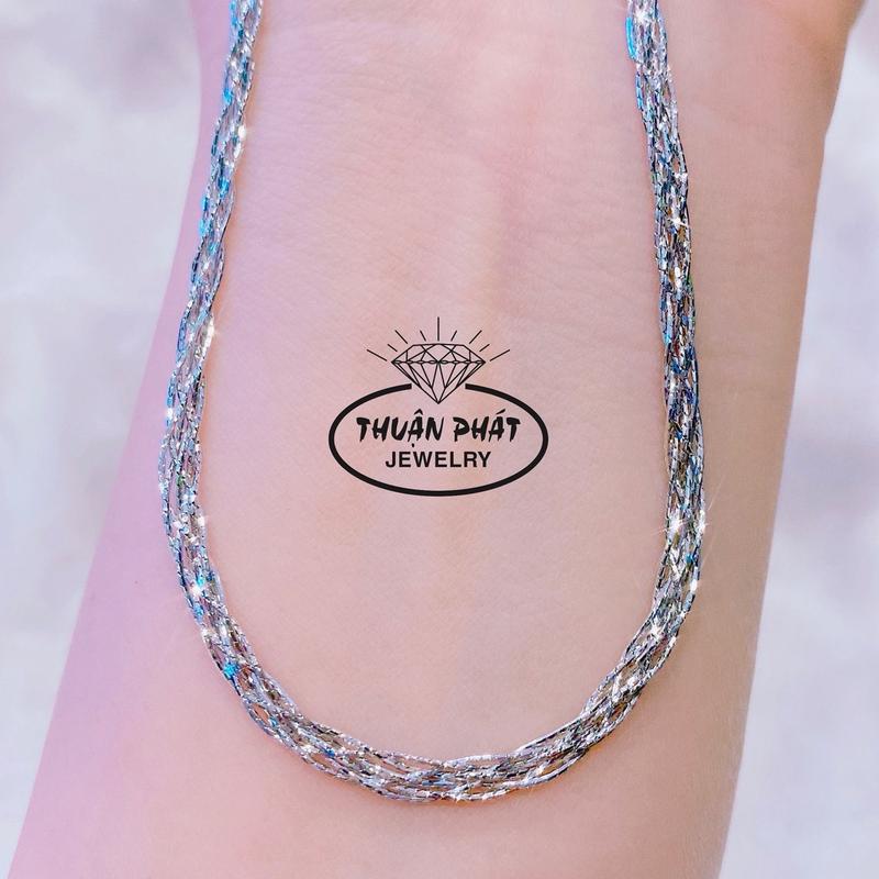 Phụ Kiện Dây Chuyền D01022 Mì 6 Bính Đeo Cổ Sang Trọng Trang Sức Bạc Ý Xi Kim- Bạc Thuận Phát