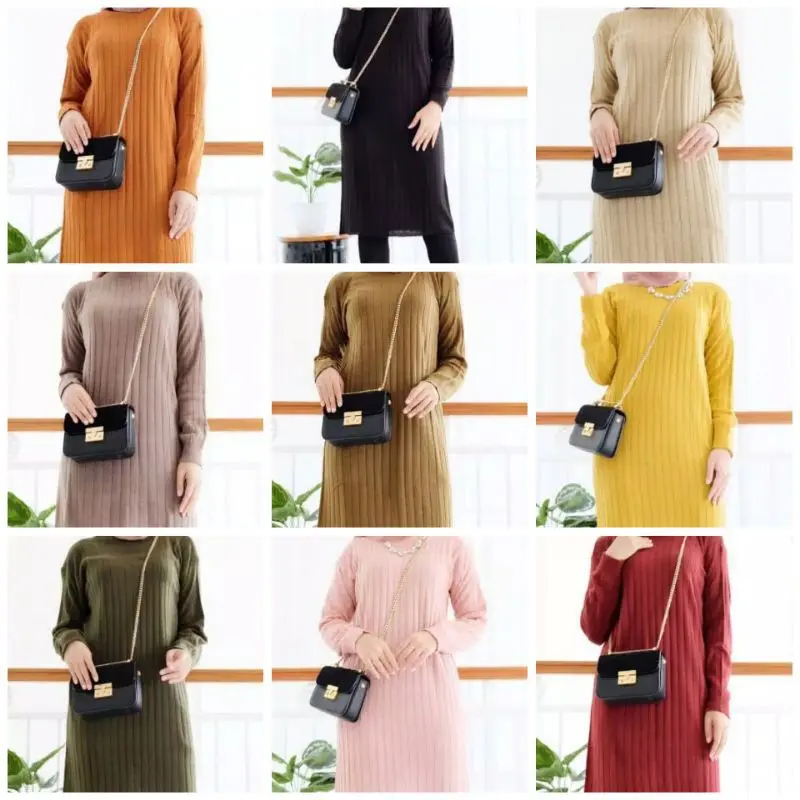 JIHAN DRESS TUNIK RAJUT | Atasan Tunik Wanita | Baju Tunik Rajut | Tunik Kekinian 6