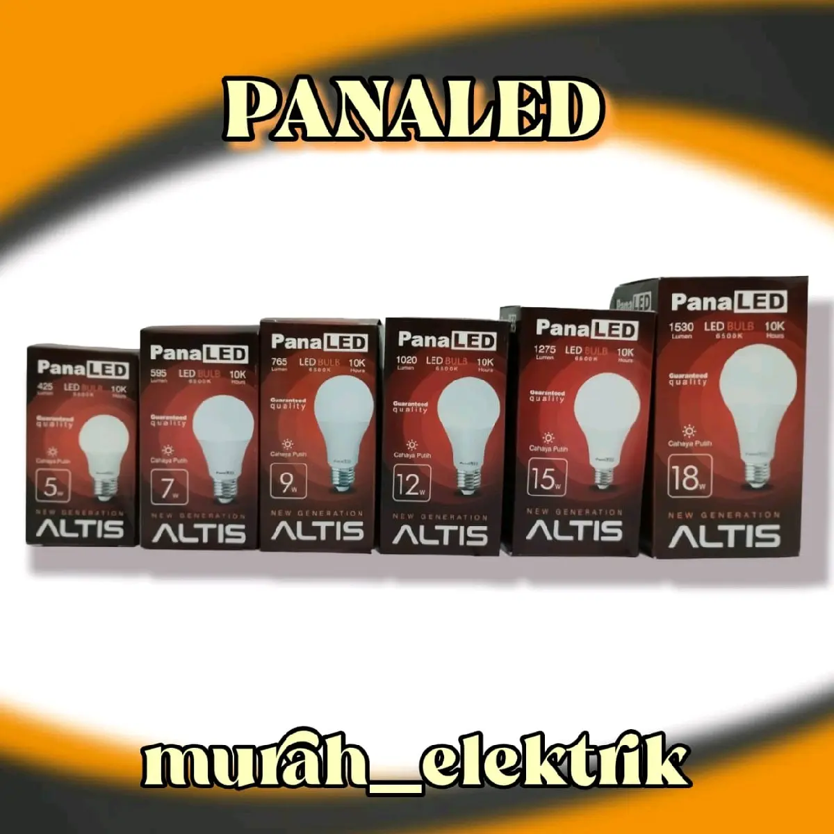 PANALED ATLIS/ LAMPU LED/ BOHLAM LAMPU/ LED BULB/LED WARM WHITE MURAH Putih