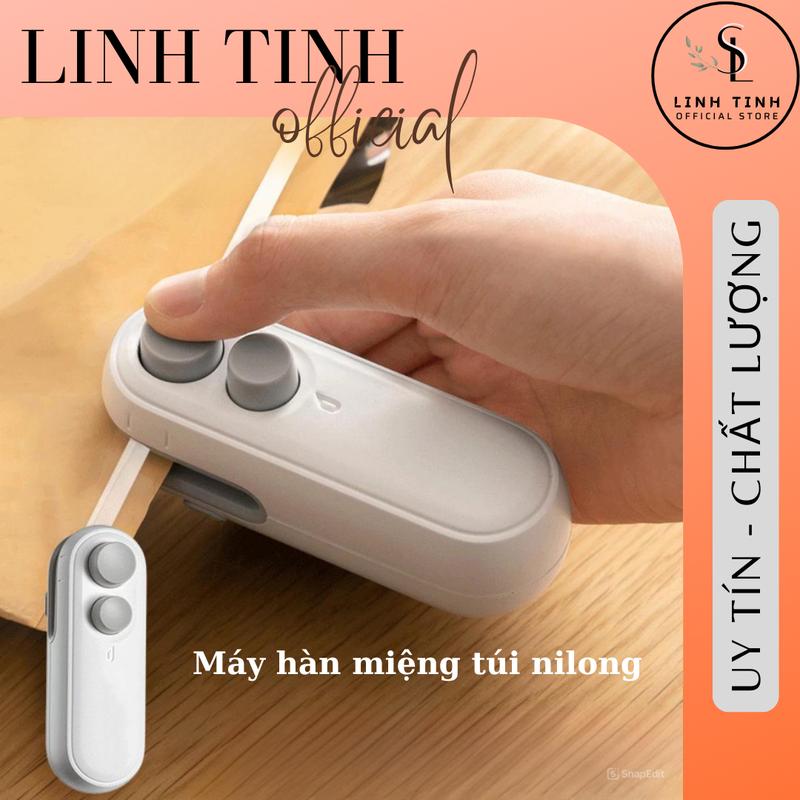 Máy Ép Miệng Túi Sạc Pin Đa Dụng Kèm Nam Châm & Đầu Cắt tiện dụng - Dụng Cụ Bấm Miệng Túi Nilong - Hút Chân Không Máy Hàn Miệng Túi máy  quấn