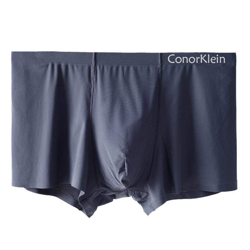 Genuine Goods Conorklein Men's Ice Silk Underwear Solid Color Ultra-Thin Breathable Traceless Quick-Drying Slim Fit Boxers 5