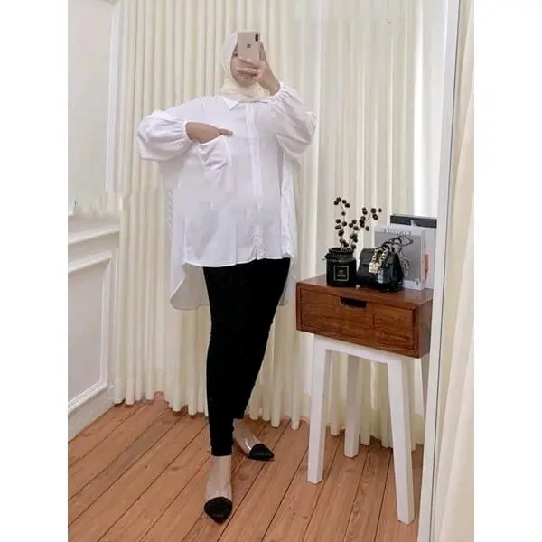HANNA SHIRT - KEMEJA RAYON OVERSIZE Crew Neck 6