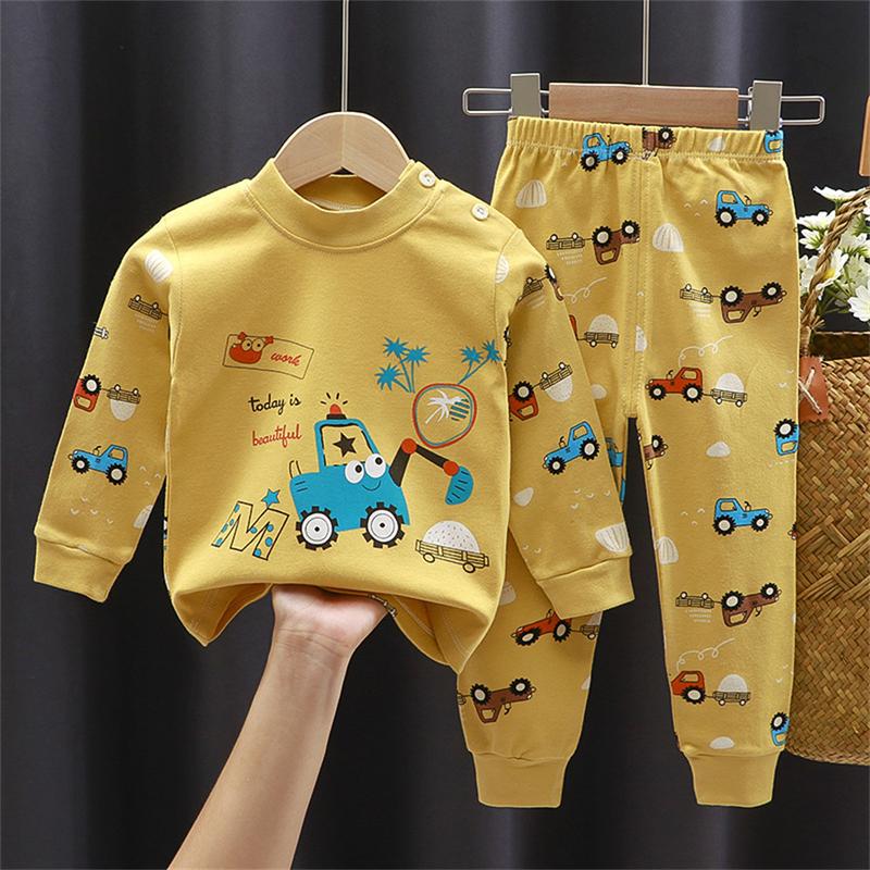Product Introduction of TinySaya Cartoon Dinosaur 1-8Yrs Kids Clothes Pajama Terno For Baby Boys Girls Cotton Fashion Print Long Sleeves Sleepwear Set 2 Piece Set 21