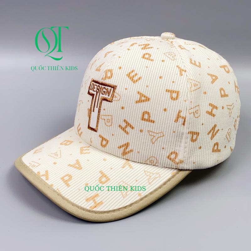 Product Introduction of [Mũ nón trẻ em 4-10 tuổi ] Mũ lưỡi trai chữ logo DESIGN vải thun tăm , nón kết vải đẹp cho bé  - Ms QT84 11