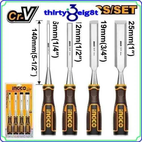 INGCO 4 Pcs wood chisel set HKTWC0401