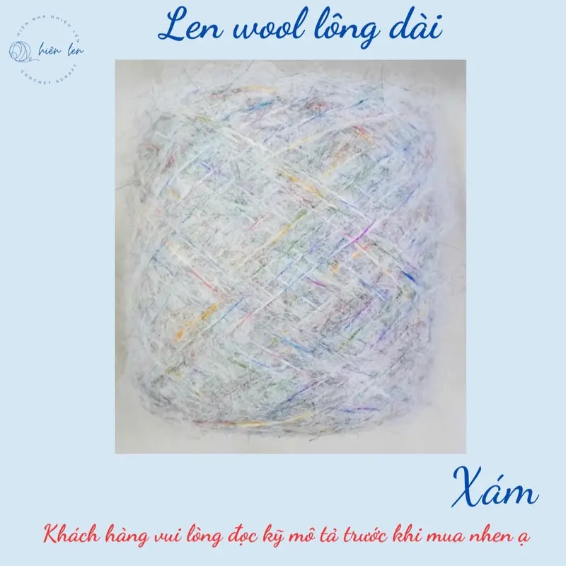 [SẴN 200gr] Len wool lông dài 3