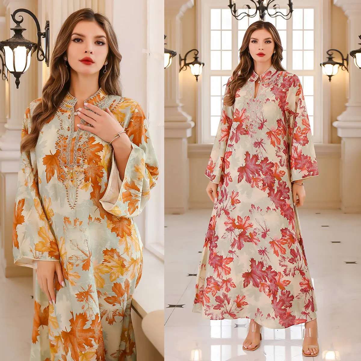 2025 Middle East Muslim Dress Abaya Summer Gown Dress Printed Maxi Dress Dubai Robe kebaya  abaya abaya  coat abayah abaya  girl
