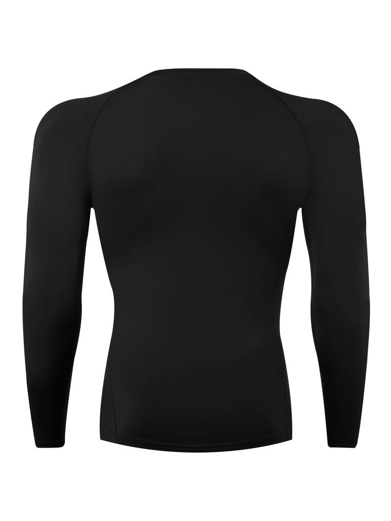 Product Introduction of Men's Cross Print Round Neck Long Sleeve Tee, Breathable Quick Drying T-shirt for Gym Workout Running, Men's Top for Spring & Fall 2
