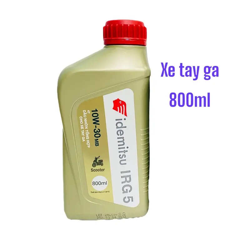 Nhớt Idemitsu IRG5 10w30 Full tổng hợp SN Phù Hợp Xe Honda 2