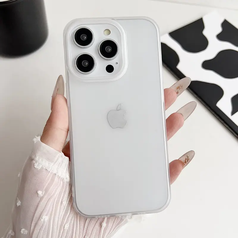 Vỏ Bảo Vệ, Siêu Mỏng, Chống Sương Băng, Tương Thích Với iPhone 16 Và Apple 15promax, Thiết Kế Lỗ Lớn, Vỏ Lì Điện Thoại Di Động Đơn Giản, Chất Liệu Mềm Mại, 14 6