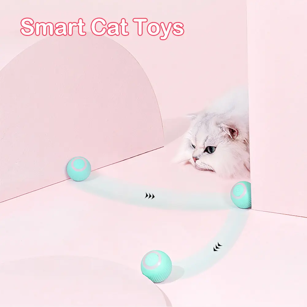 Smart Cat Toys Automatic Rolling Ball Electric Cat Interactive Toys Cats Training Self-moving Kitten Toys for Indoor Playing