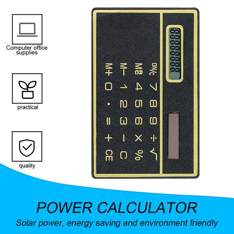 Product Introduction of 8 Digit Slim Credit Card Cheap Solar Power Pocket Calculator Portable Mini Calculator Worldwide Wholesale 25