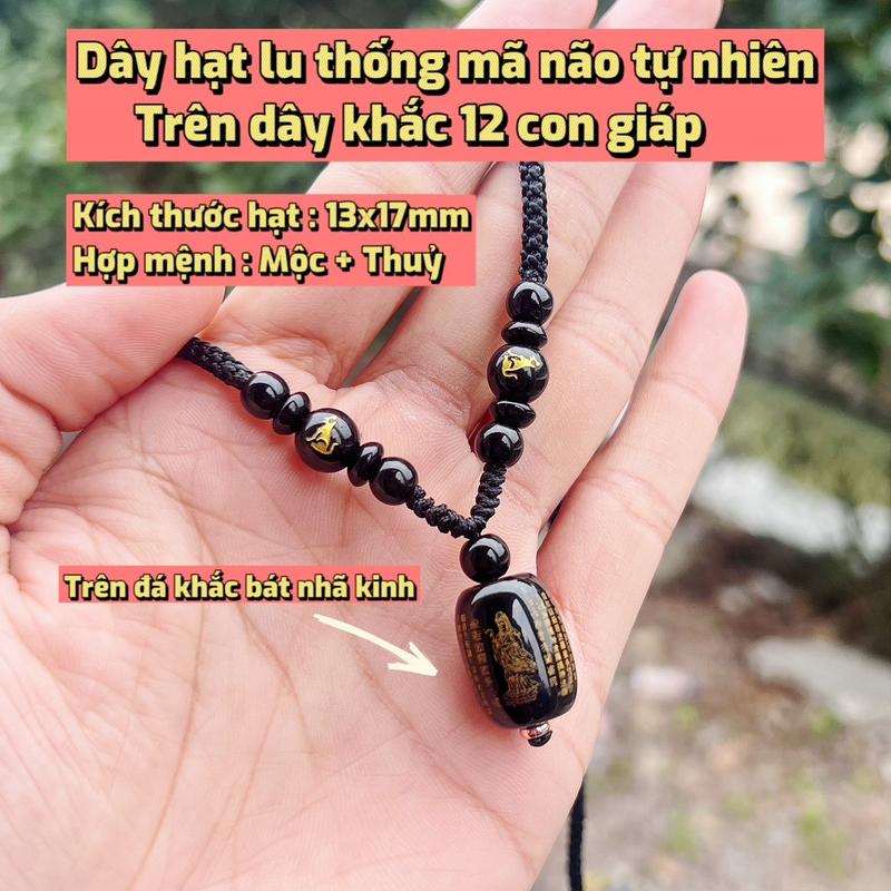 Vòng Cổ Đá Mã Não Lu Thống Phong Thuỷ - Trang Sức Nam Nữ - Phù Hợp Theo Các Mệnh