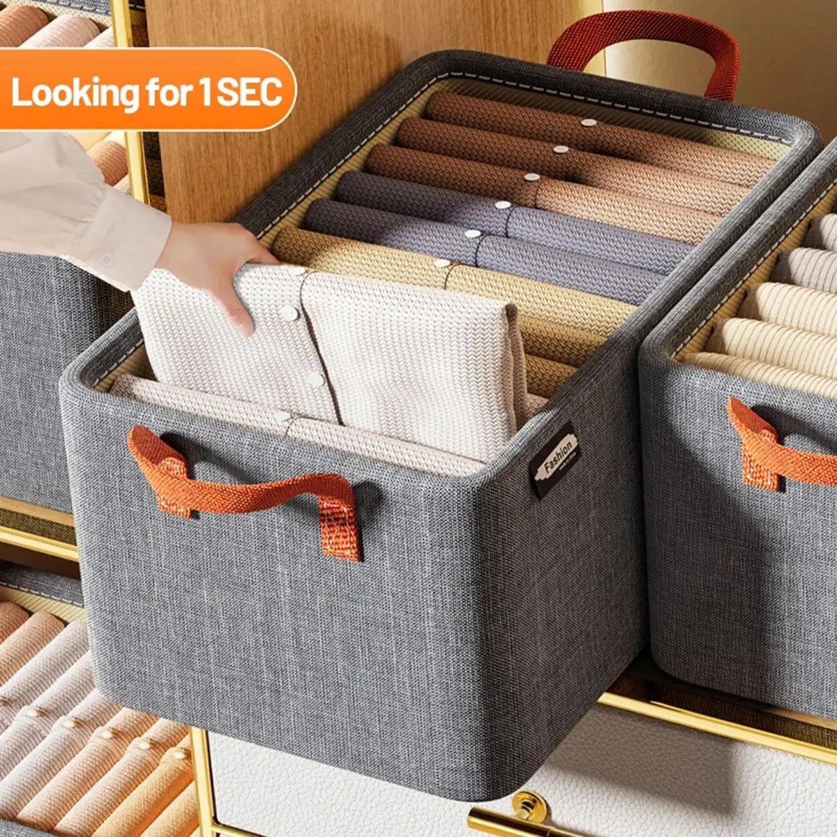 Foldable Fabric Storage Box Large Capacity Underwear And Socks Storage Clothing Storage Box Organiser Shirt Drawer Bra