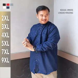 Kemko Sultan Embos Tangan Panjang Jumbo Baju Muslim Pria Terbaru Size XXL XXXL XXXXL XXXXXL 7XL 9XL 2XL 3XL 4XL 5XL