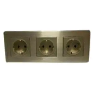 Stop Kontak + Stop Kontak + Stop Kontak 3 Gang K2 Boton Gold Champagne