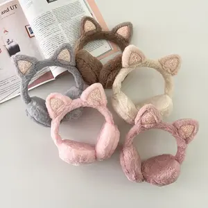 Earmuff Penutup Telinga Anak Dewasa Karakter Kuping Kucing Cat Bulu Anti Bising / Ear Muff Lembut