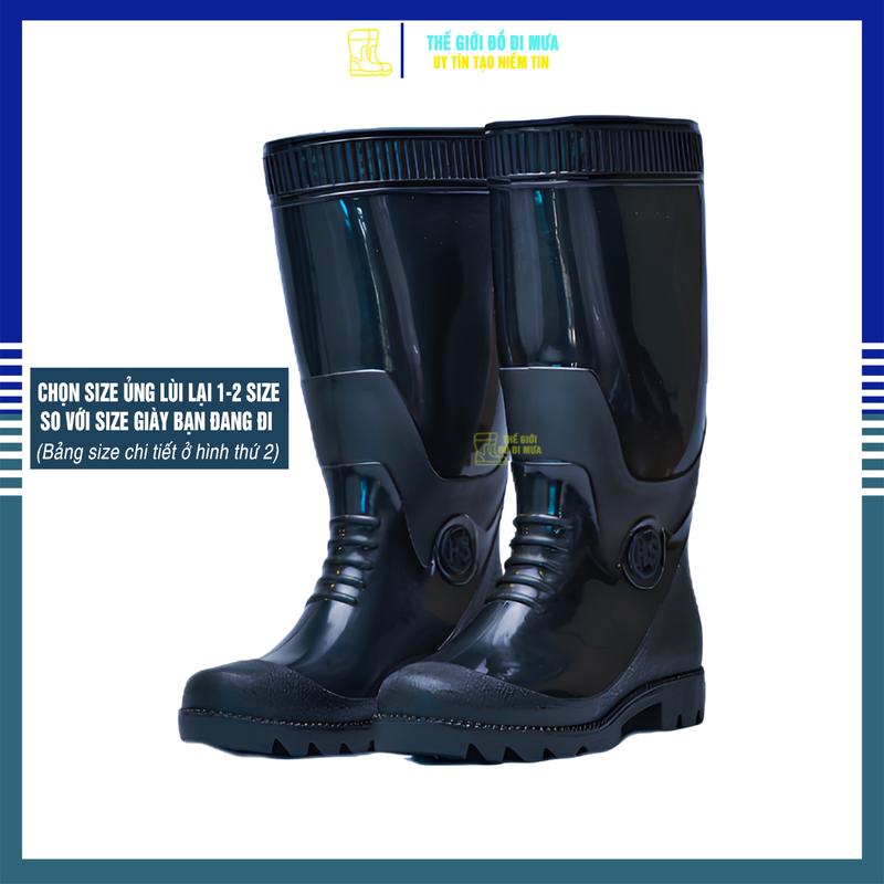 Ủng Đi Mưa-Ủng Cổ Cao Chống Nước Với Chất Liệu Nhựa PVC Có Lót Vải Bên Trong
