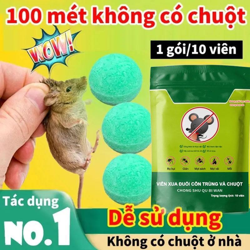 Thuốc Đuổi Chuột Dạng Viên Viên Nén Đuổi Chuột Siêu Mạnh 1 Gói 10 Viên Hiệu Quả Tức Thời Bảo Vệ 24 7 Thành Phần Thực Vật Không Độc Hại An Toàn Ngăn Chuột Tái Xuất Hiện