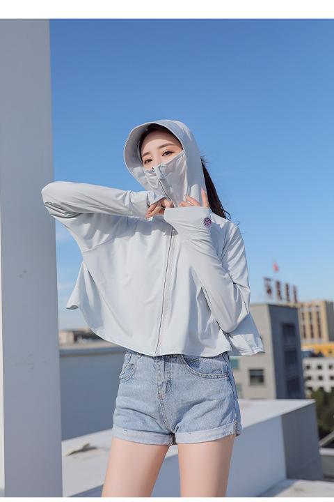 Product Introduction of Ice Silk Sun Protection Clothing Women's Loose Breathable Cloak UV-Proof Sun-Proof Thin Coat Sun-Protective Clothing 25
