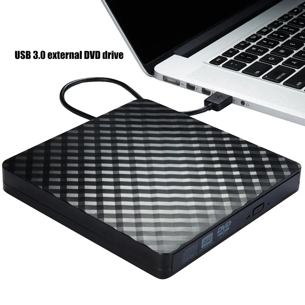 Corrugated External USB 3.0 High Speed DVD Burner Optical Drive for PC Laptop