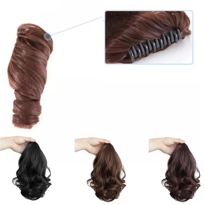 Product Introduction of Synthetic Straight Long Wig Hair Ponytail Grab Clip Pony Tail For Woman Fake Hairpiece For U3N5 53