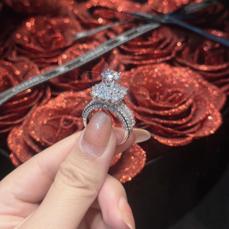 Trang Sức Nhẫn Bạc Nữ Vip Vuông Tia To X.o.à.n Nam Mỹ Xi Kim (N159)