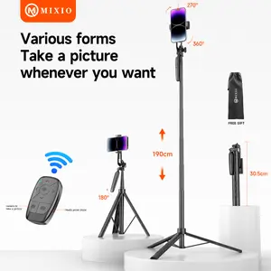 MIXIO A91L 190CM Tripod Tongsis Bluetooth Remote Multifungsi Selfie Stick