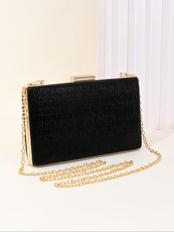 Women's Elegant Glitter Evening Bag, Exquisite Trendy Clutch Purse with Detachable Chain Strap, Fashionable Bag for Party Decoration 5