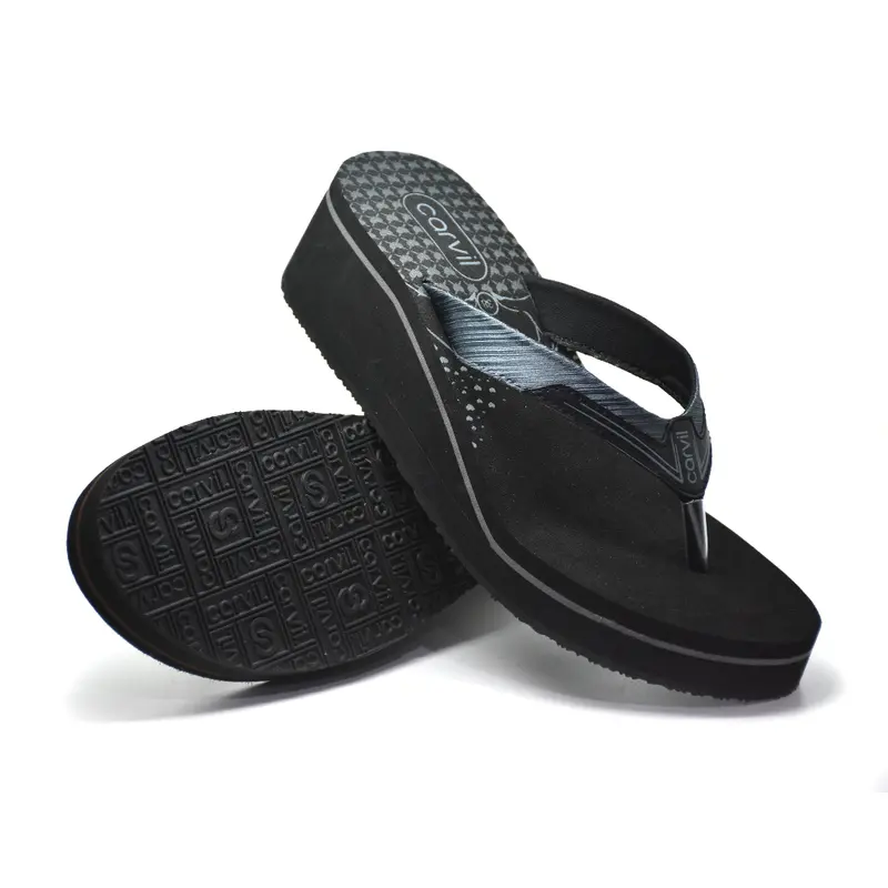 Carvil Sandal Wanita Alyssa-Lw Black/grey 2