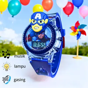 【Eksklusif!】Jam Tangan Anak dengan Desain Beragam, Fitur Lengkap, Musik & Lampu, Gasing—Cantik dan Menarik untuk Dimainkan!Terbaru