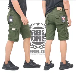 Celana Cargo Pendek Pria Distro Original Rebel One Premium
