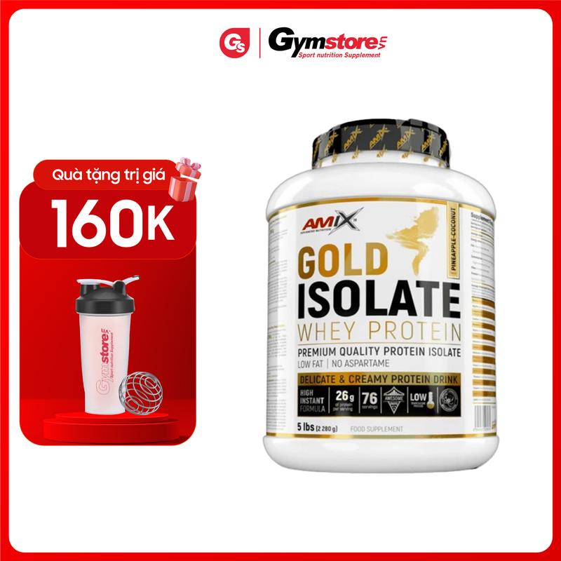 Bột Protein Amix Gold Isolate Whey Protein, 5 Lbs (76 Servings) | Made In UK