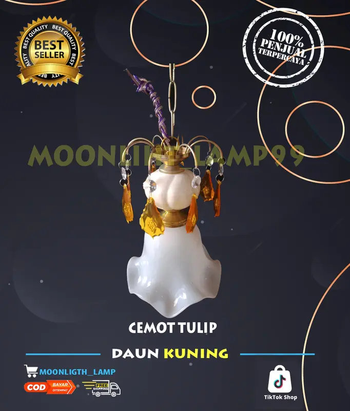 LAMPU GANTUNG HIAS TULIP / LAMPU HIAS / LAMPU HIAS KLASIK / DEKORASI LAMPU / DEKORASI RUMAH / DEKORASI GANTUNG 3