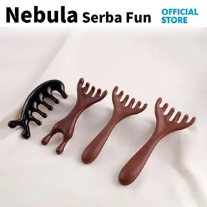 ( Nebula Serba Fun ) Sisir Pijat 2 Sisi Ujung Meridian H1130 Sisir 5 Cakar 2 Fungsi Penggaruk Hidung Gagang Panjang Terapi Kepala