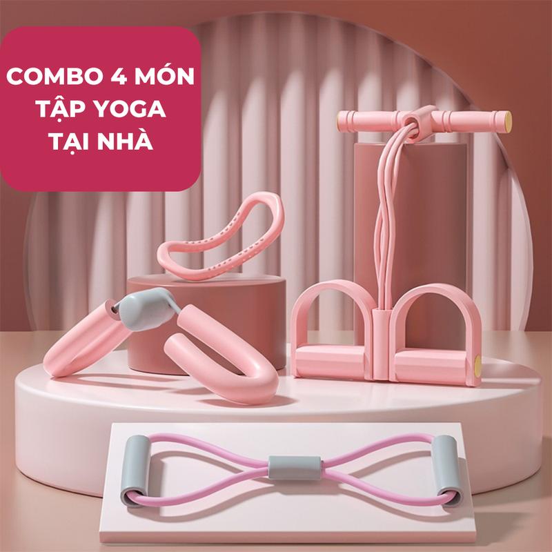 [Set tập 4 món] Justfit dây tập bụng + tập vai + tập kagel + massage tập yoga tại nhà cho nữ Dây Kháng Lực Cao Su Tập Cơ Tay