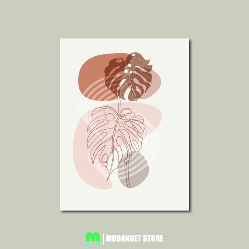 Pajangan Hiasan Walpaper Dinding Kamar Wall Decor Rumah Motif Daun Gantungan 3