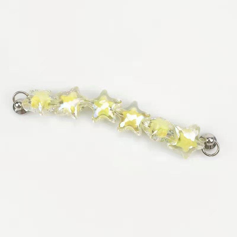Product Introduction of Jibbitz Charms Shoes Decoration Accessories Shoes Light Color 13cm Pearl Chain Acrylic Star Chain Button for Hole Rubber Shoes 17