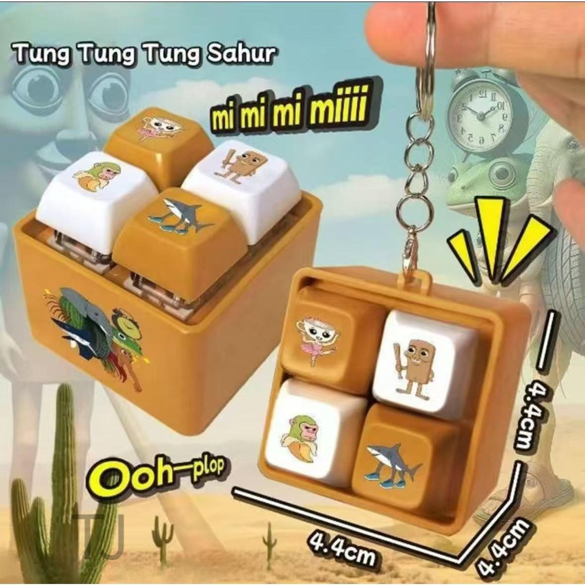 NO.1ของเล่นที่มีเสียงTung Tung Sahur  3D การพิมพ์ของเล่น Action Figurines กระเป๋าเป้สะพายหลังเครื่อง