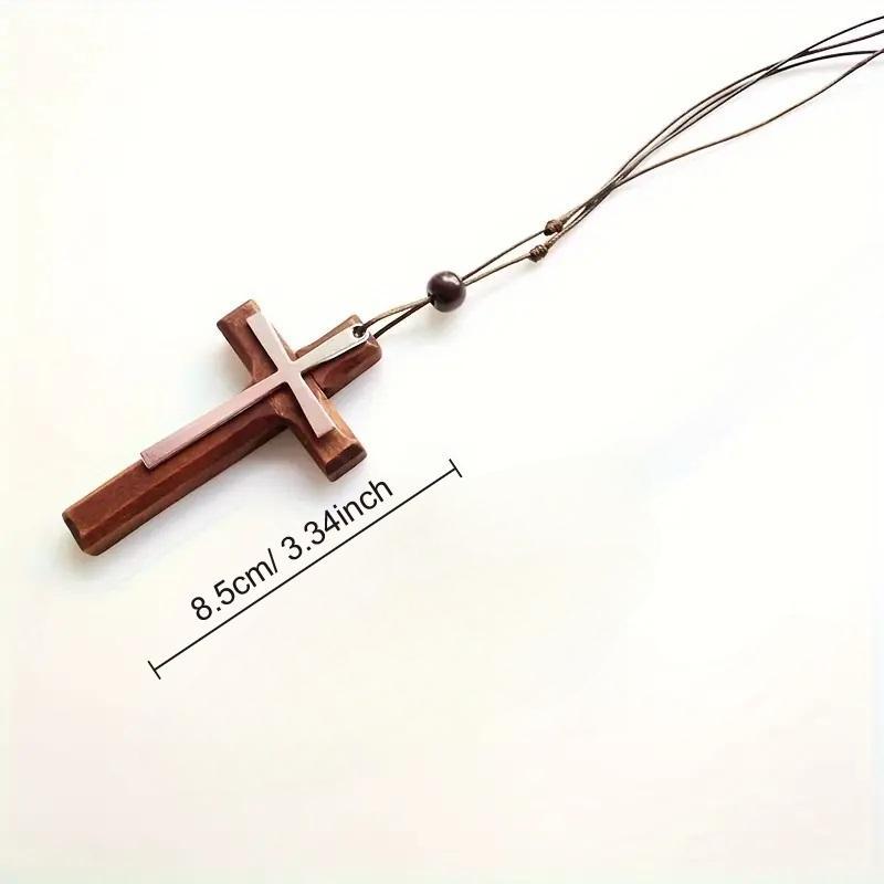 Cross Car Rearview Mirror Hanging Ornament, Durable Metal-Cross Car Rearview Mirror Hanging Decoration, Universal Car Interior Accessories 1