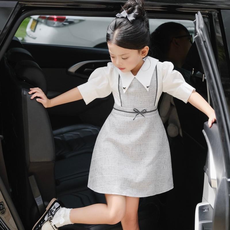 Váy công chúa cho bé gái đầm Lady Dress - Đầm xám bướm HOMI BABY HOUSE phukien so