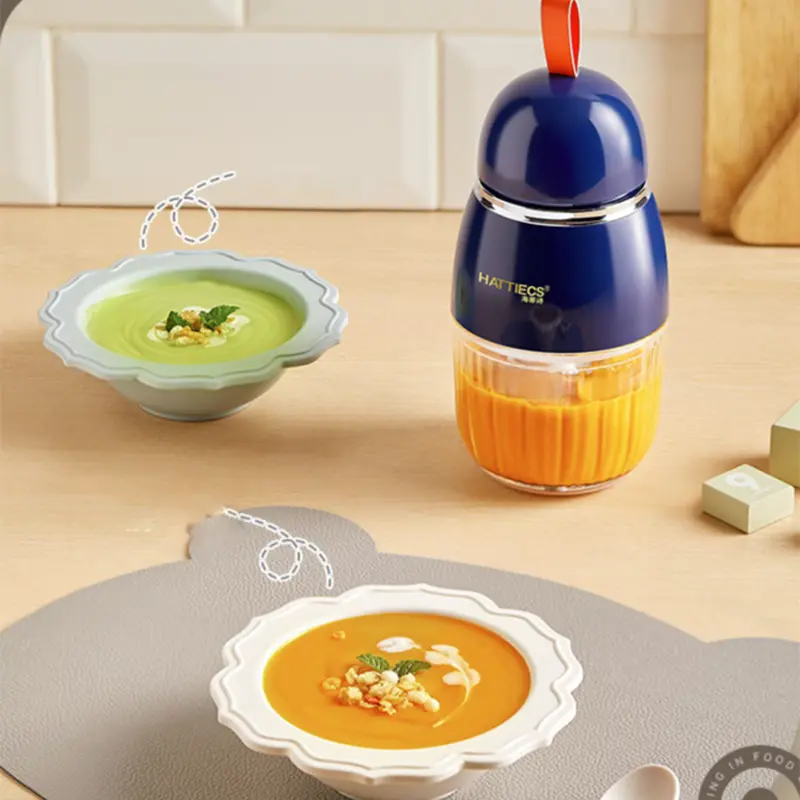 Máy xay ăn dặm cho bé hattitecs thế hệ mới dao 8 lưỡi máy  xay  ăn  dặm  cho  bé 3