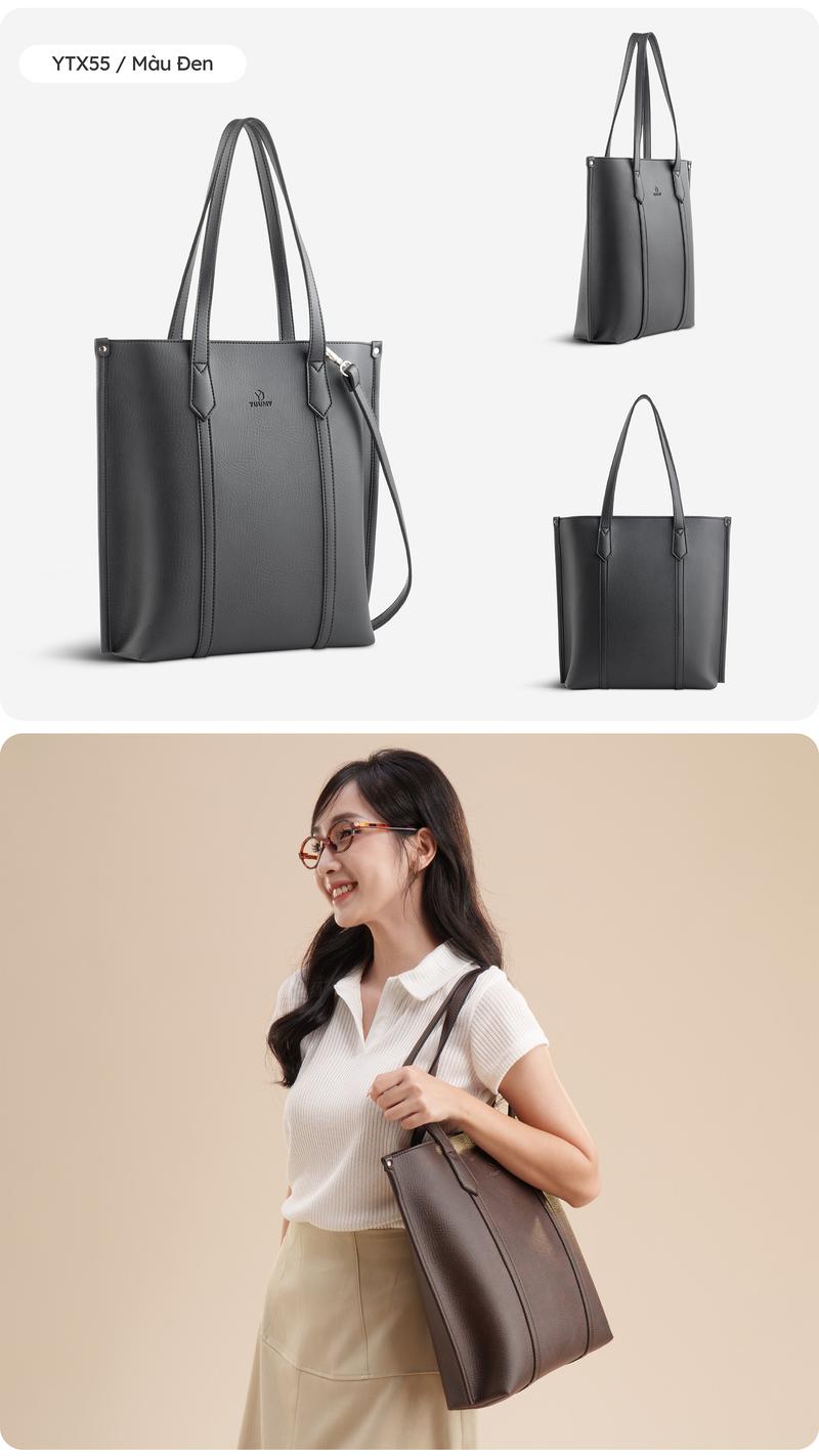 Product Introduction of Túi Yuumy (Thời trang nữ công sở dáng đứng - Túi xách da Bergen YTX55) 5