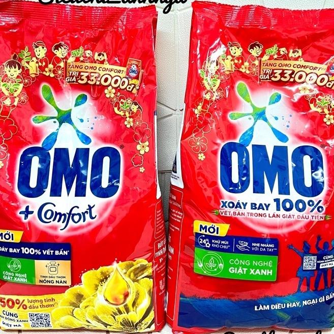 Bột giặt OMO công nghệ giặt xanh giúp xoáy bay vết bẩn loại bỏ mùi hôi túi 5.7kg 5,5kg omo comfort 5,3kg 5,1kg