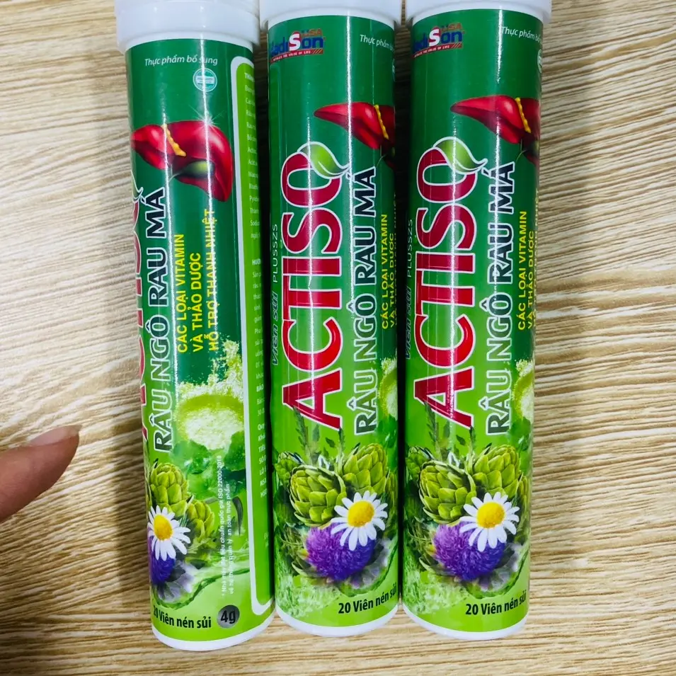 SỦI ACTISO ĐỎ MÁT GAN THANH NHIỆT ( 3 tuýp + tặng 2 )